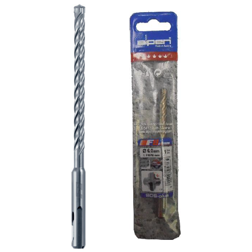 ALPEN F8 SDS-PLUS Shank Hammer Drill Bit With 4 Solid Carbide Cutting Edge