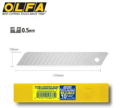 OLFA Blades (L) LBD-10 Double Segments (10pcs/tube)
