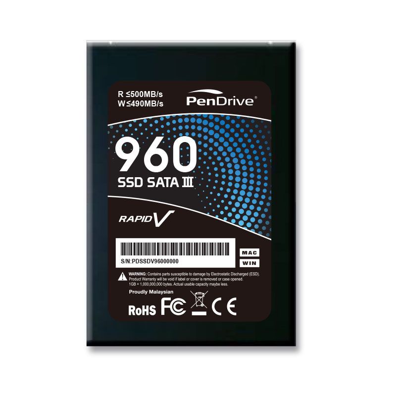 Genuine Malaysia Pendrive Warranty - PENDRIVE RAPID V SATA 2.5" 960GB SSD