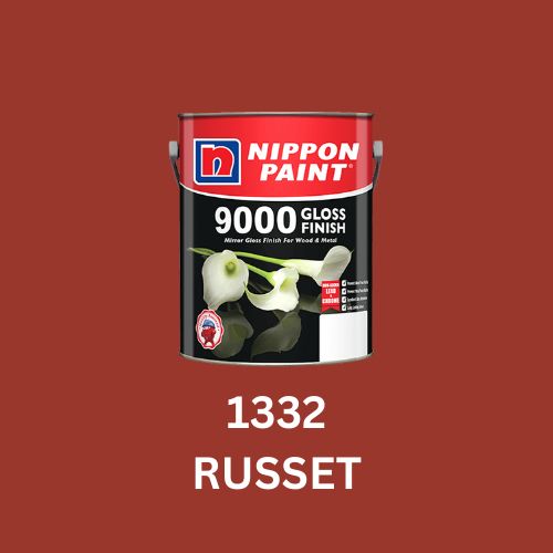 1L Nippon Paint 9000 Gloss Finish/ Wood & Metal/ Cat Minyak Pagar Besi Pintu Kayu Luar Dalam/ Kilat/ Oil Base 1 Liter