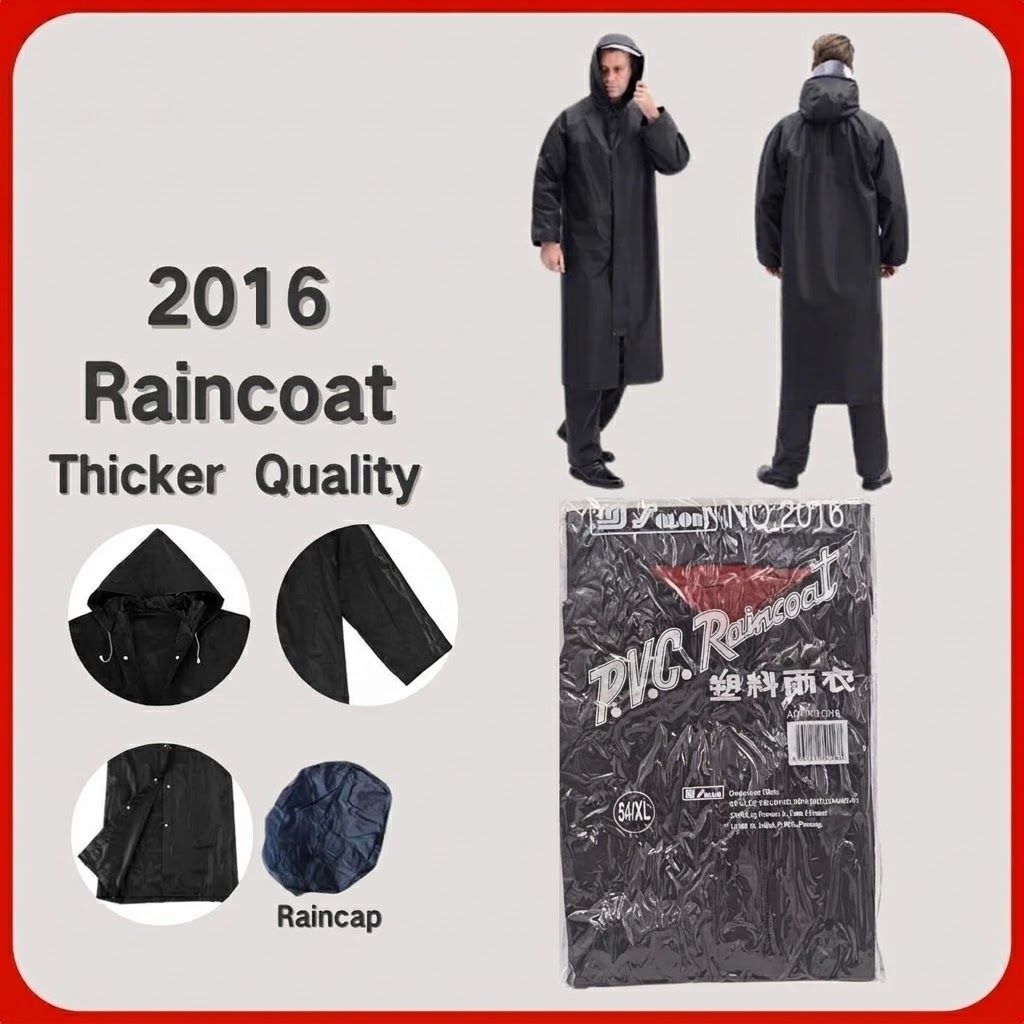 PVC Raincoat Adult / Baju Hujan Dewasa 2016 Raincoat RC-208-KK