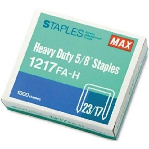 MAX STAPLES 1217 (23/17) 1000'S/BX (10SBX/BX) (HEAVY DUTY)