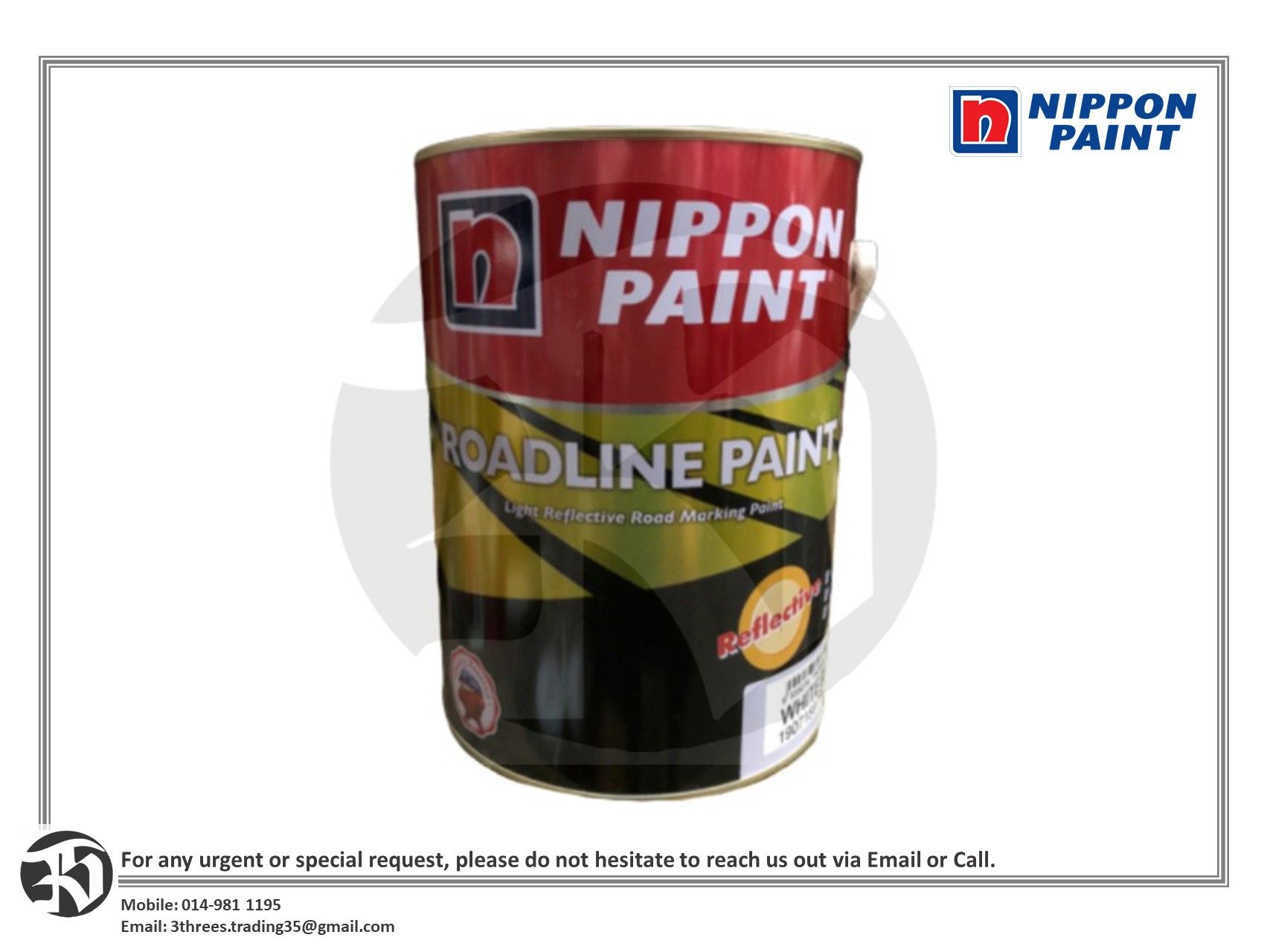 Nippon Roadline Paint (Reflective) 5L - Black