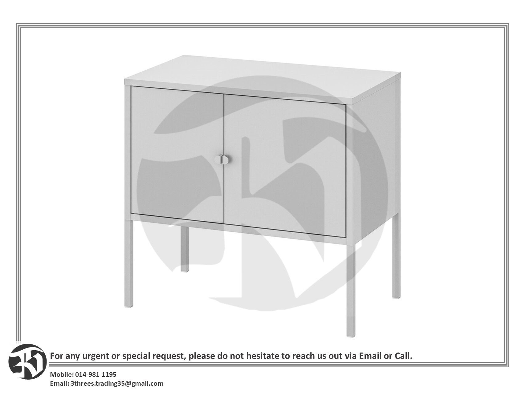 LIXHULT Cabinet Metal Grey 60 x 35cm (Self Assembly)