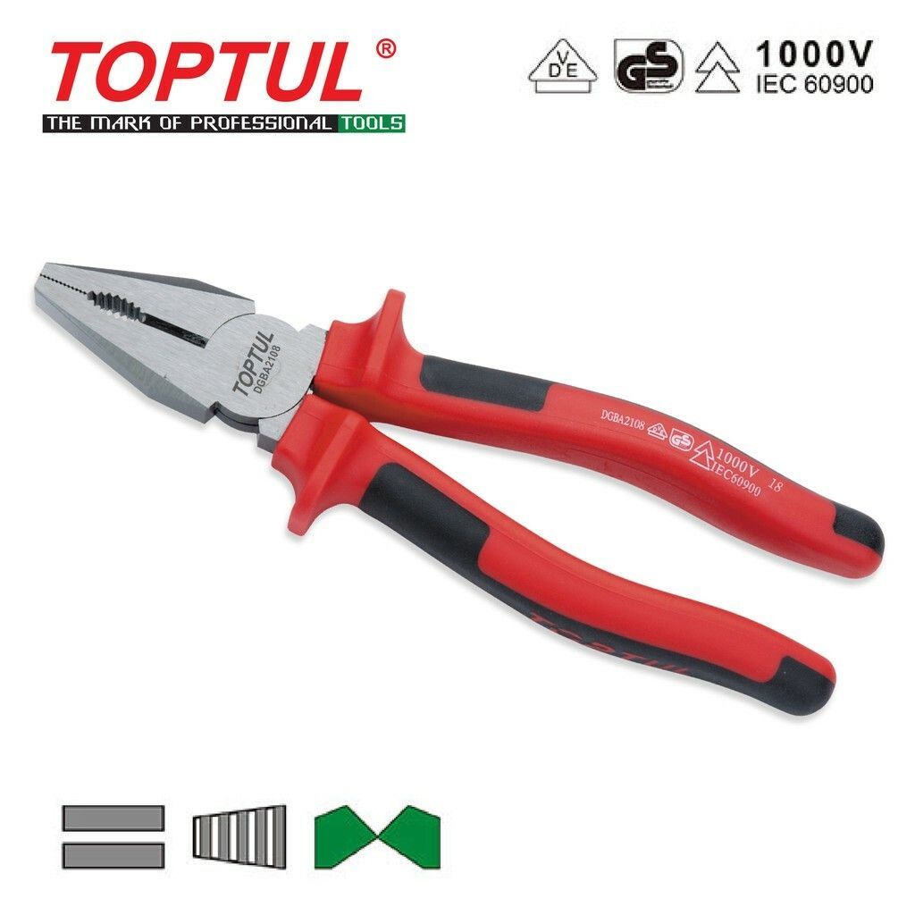 TOPTUL VDE INSULATED COMBINATION PLIERS DGBA2108