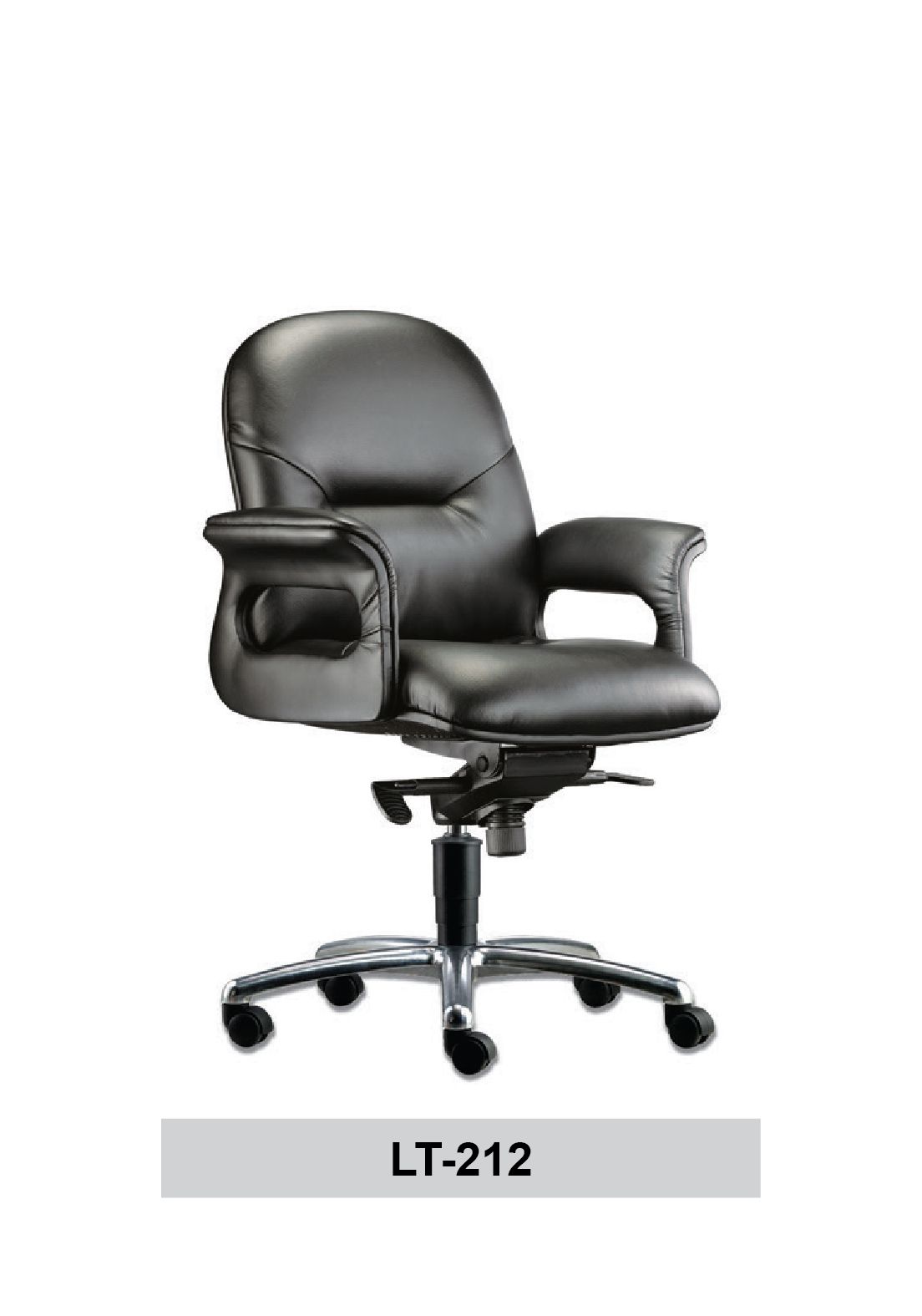 Pisces LT-212 ERGONOMIC LOW BACK OFFICE CHAIR (FULL PU LEATHER) / Pisces / LOW BACK CHAIR / OFFICE CHAIR / ERGONOMIC OFFICE CHAIR / PU LEATHER CHAIR / ERGONOMIC CHAIR / LT-212 / CHAIR