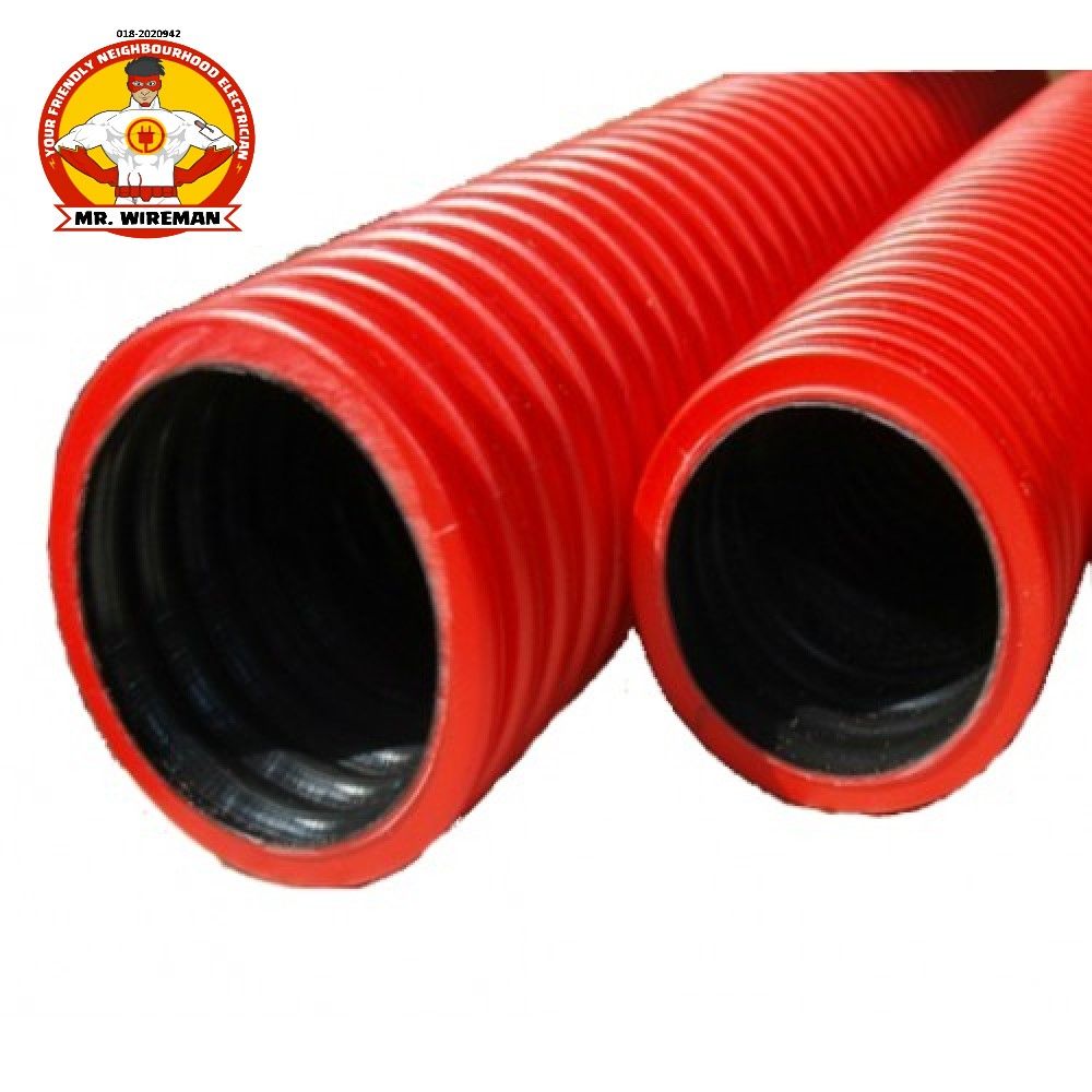 HDPE Double Wall Corrugated Underground Cable Protection Pipe 100MM (D) x 50M (L) with Double End Socket (COIL)