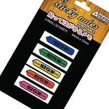 ASTAR STICKY NOTE SIGN HERE P29