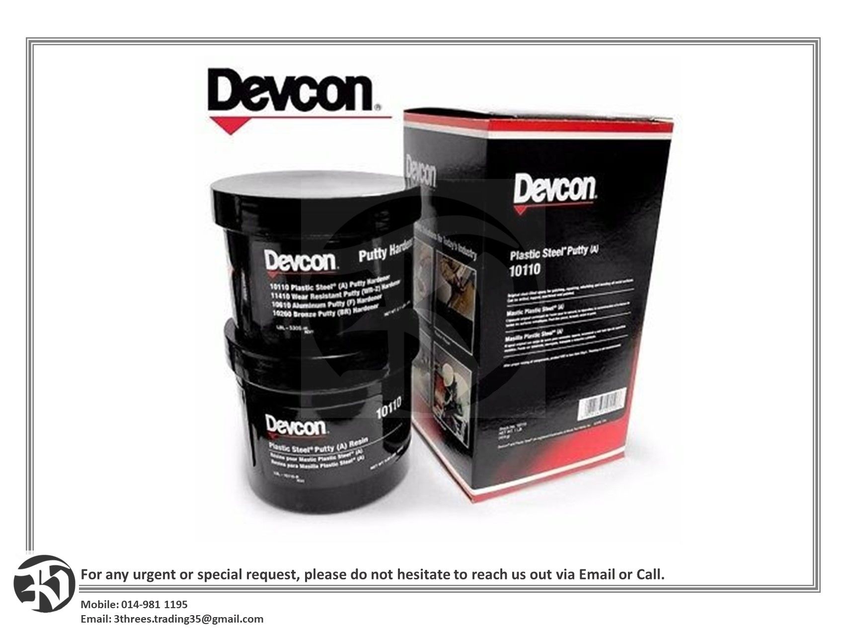 Devcon 10110 Plastic Steel Putty (A) 1lbs