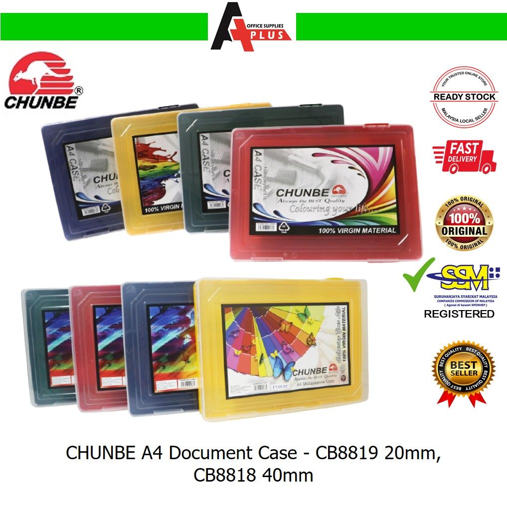 CHUNBE A4 Document Case / Bekas Penyimpan Dokumen - CB8819 20mm, CB8818 40mm
