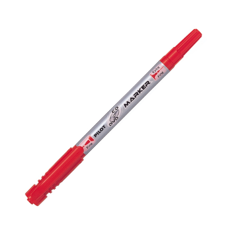 Pilot CD Twin Marker Extra Fine & Fine Red