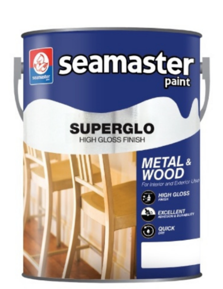 5L Seamaster Paint Super Glo High Gloss Finish Wood & Metal Paint Oil Based Paint