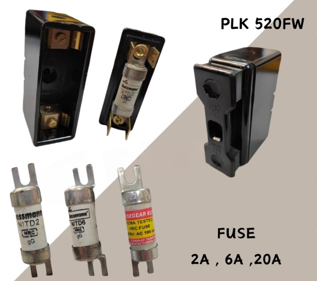 OCHA PLK 520FW FUSE BASE & CARRIER 500V/20A