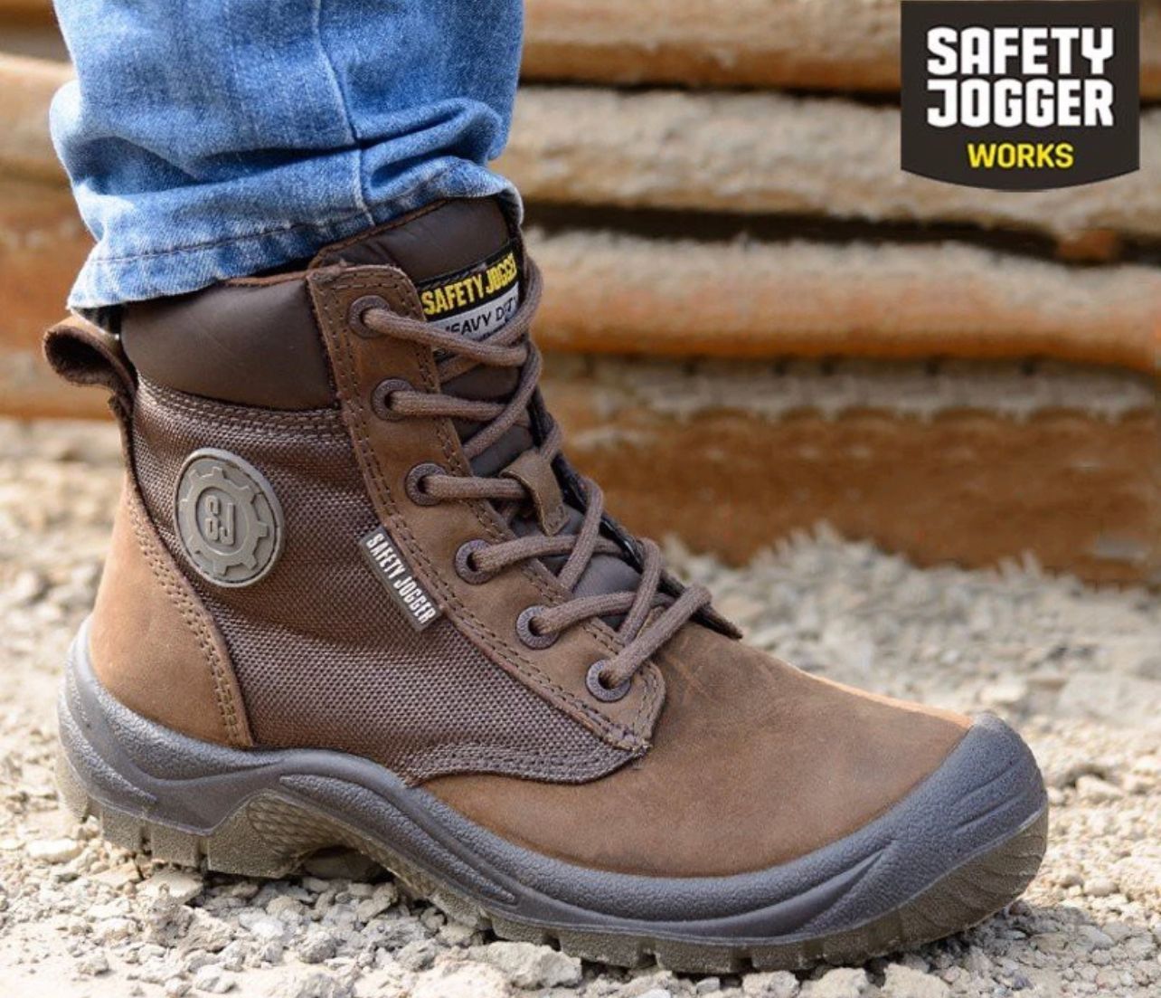 Safety Jogger - Dakar (Brown) S3 SRC Safety Shoes / Kasut Safety Lelaki Perempuan Bear Safety