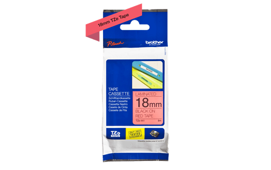 Brother TZe-441 Black on Red (18mm) Tapes
