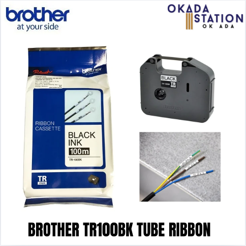 BROTHER TR-100BK INK RIBBON 100M BLACK FOR TUBE PRINTING / TUBE LABEL / TUBE RIBBON