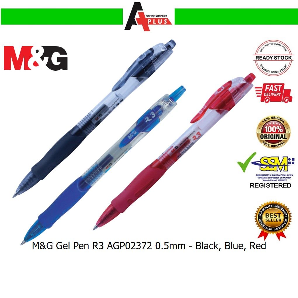M&G Gel Pen R3 AGP02372 0.5mm / Pen Dakwat Gel - Black, Blue, Red