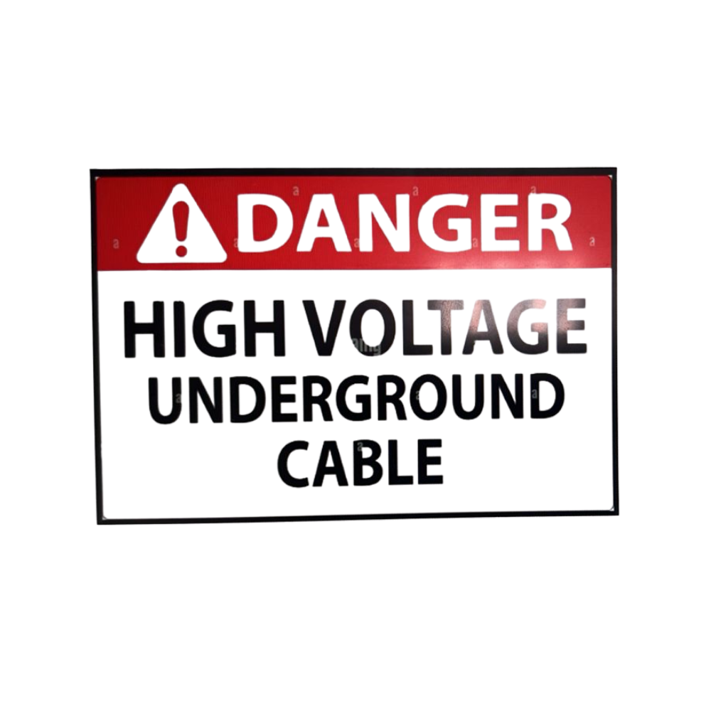 OEM High Voltage Underground Cable Signage Acrylic Size A5