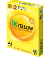 A4 80GMS IK YELLOW PAPER- 450 SHEET / A4 PAPER / IK YELLOW / INDAH KIAT / A4 PAPER / WHITE PAPER / PHOTOSTAT PAPER