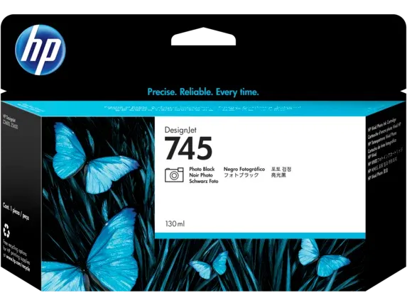 Genuine Malaysia HP Warranty - HP 745 Photo Black 130ml Ink Cartridge