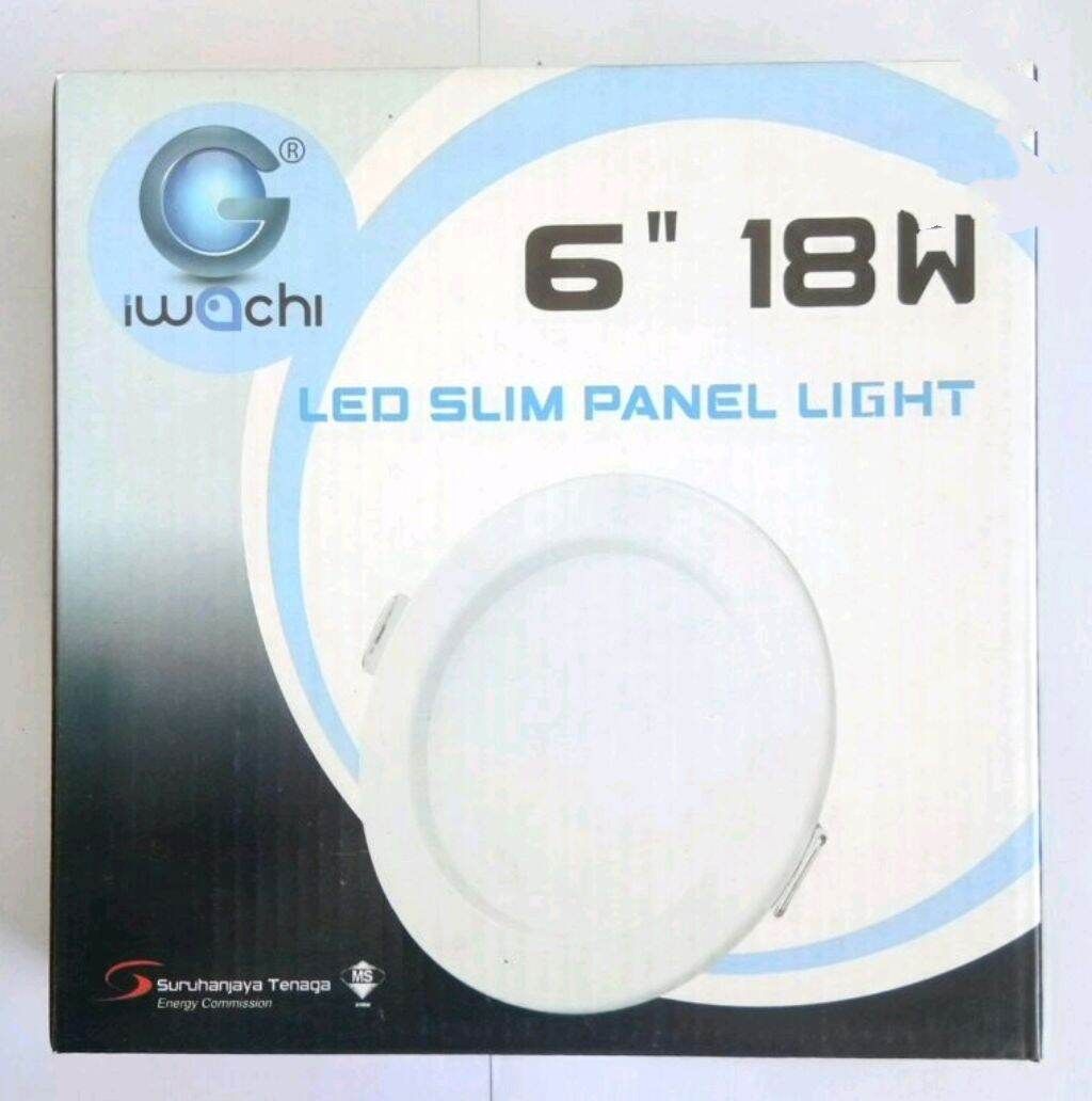 IWACHI Super Slim LED Round Panel Downlight [6" 18W] (WARM )