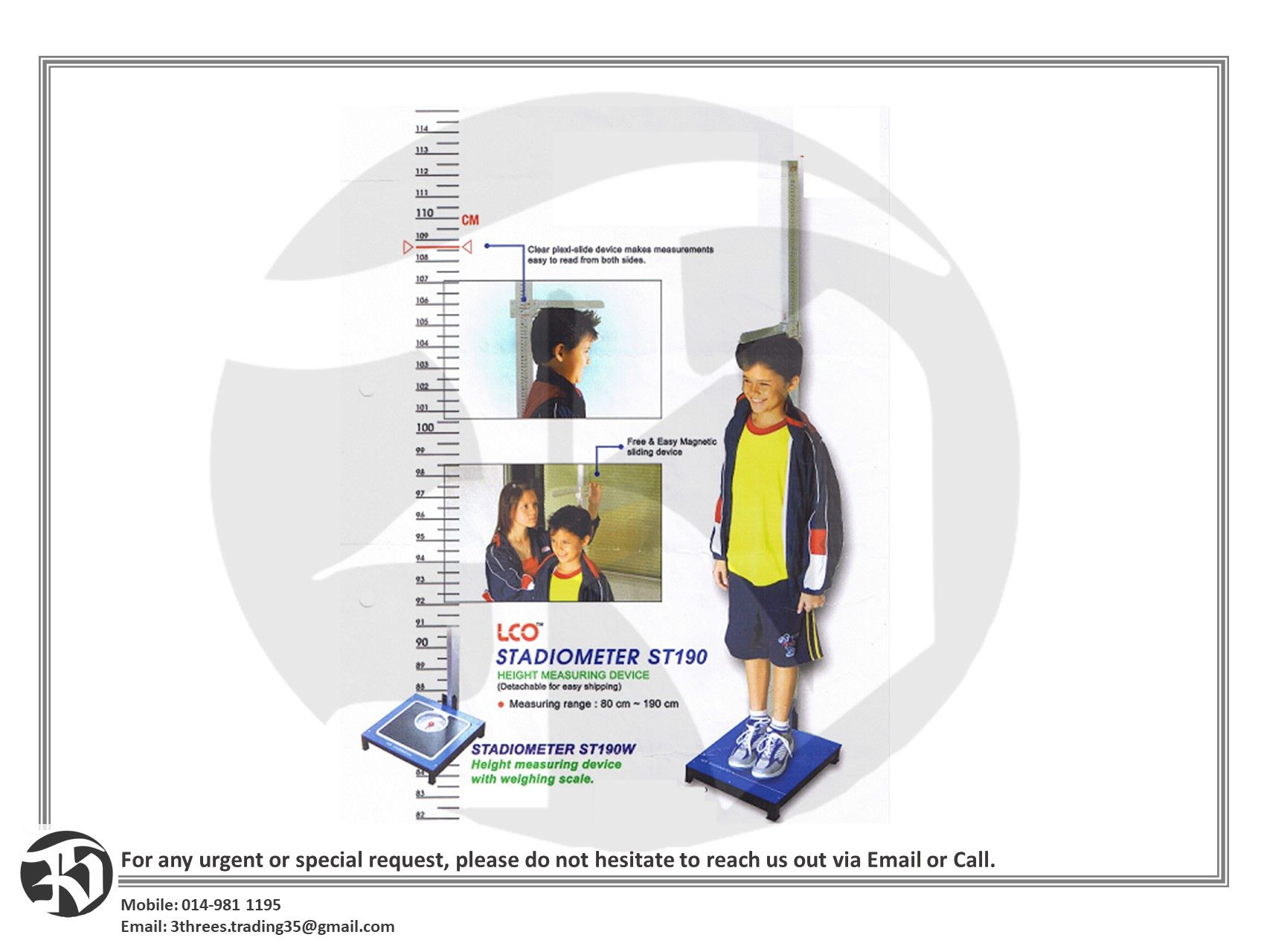Weight + Height Scale Digital Stadiometer - LCO ST190 YZ