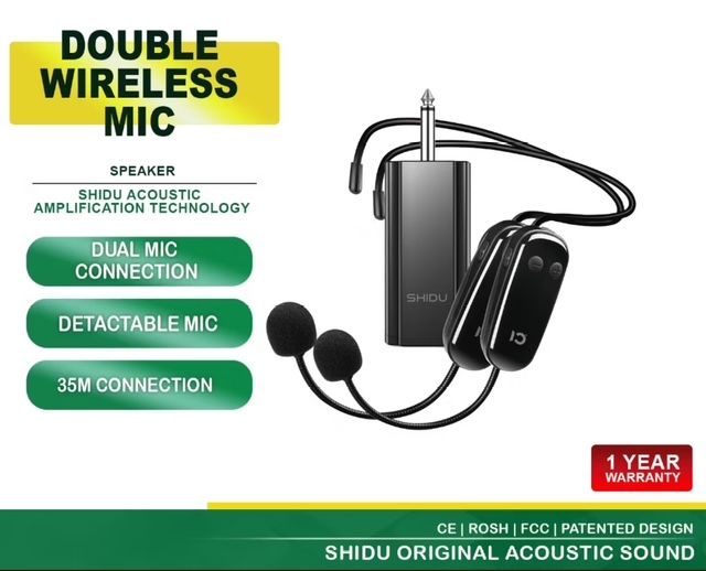 SHIDU SD-U9-DBL Wireless Mic | Headset | Receiver | Dual