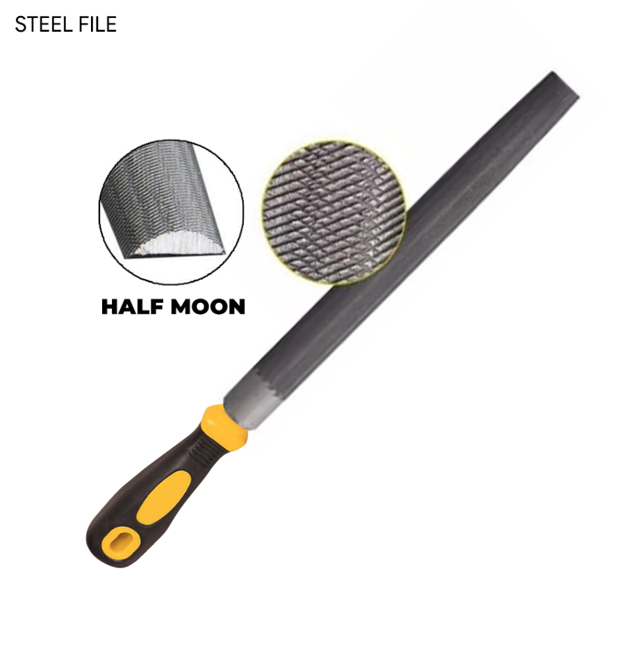 RANDOM STEEL FILE (HALF MOON) RANDOM