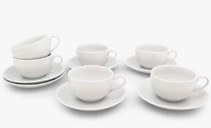 Ceramic Coffee cup + sauce 6 set