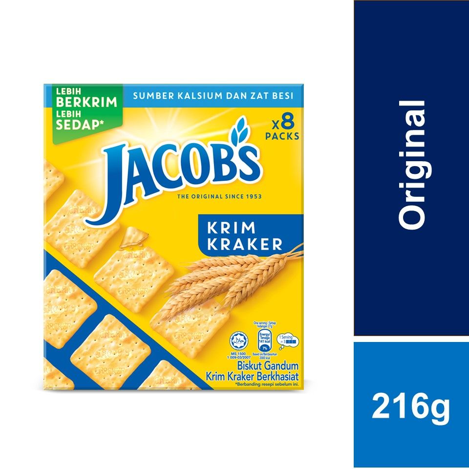 Jacob's Multipack Cream Cracker 216g (8 Packs)