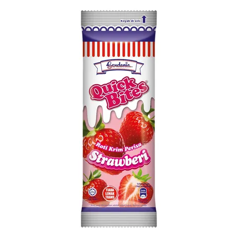 Gardenia Bread QuickBites Strawberry Cream Roll - 50g/piece