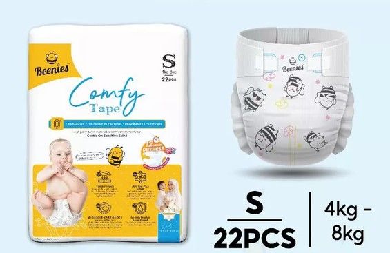 Beenies Comfy Tape CONVENIENCE Pack Lampin Bayi Jenis Tape Pek Kemudahan / Baby Diapers Tape NB-XL 1 Single Pack S22 Tape 1Pack New SL-11135-11139-NEW-PCK-KK