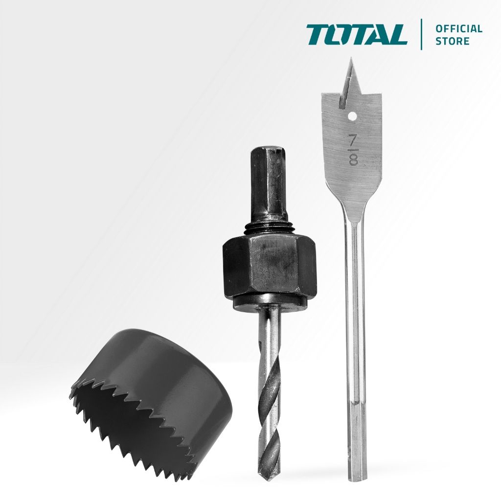 TOTAL LOCK INSTALLATION HOLE SAW SET WITH FLAT WOOD DRILL BIT + HOLE SAW (3 PCS) TACSH1031