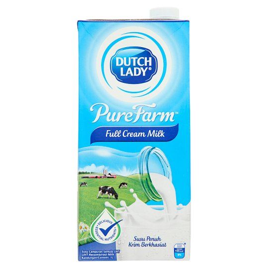 Dutch Lady Pure Farm Full Cream Milk carton 12 x 1L