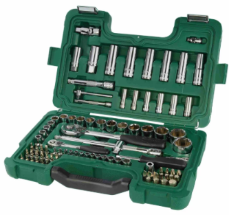 SATA 09013 88pcs 1/4” & 1/2" Dr. Socket Set