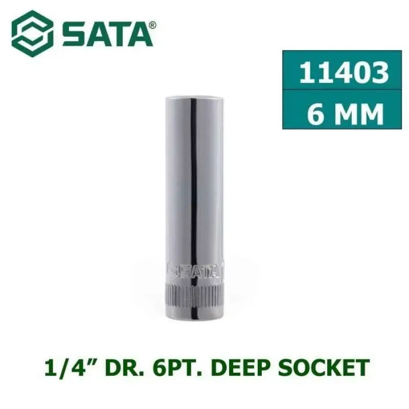 Sata 1/4” DR. 6PT. DEEP SOCKET 6MM