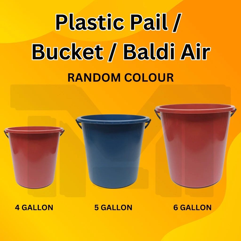 4-6 gallon Plastic Pail / Bucket / Baldi Air/ Bakul/ Tong Mop/ Tong Plastik / Timba Plastik / Timba