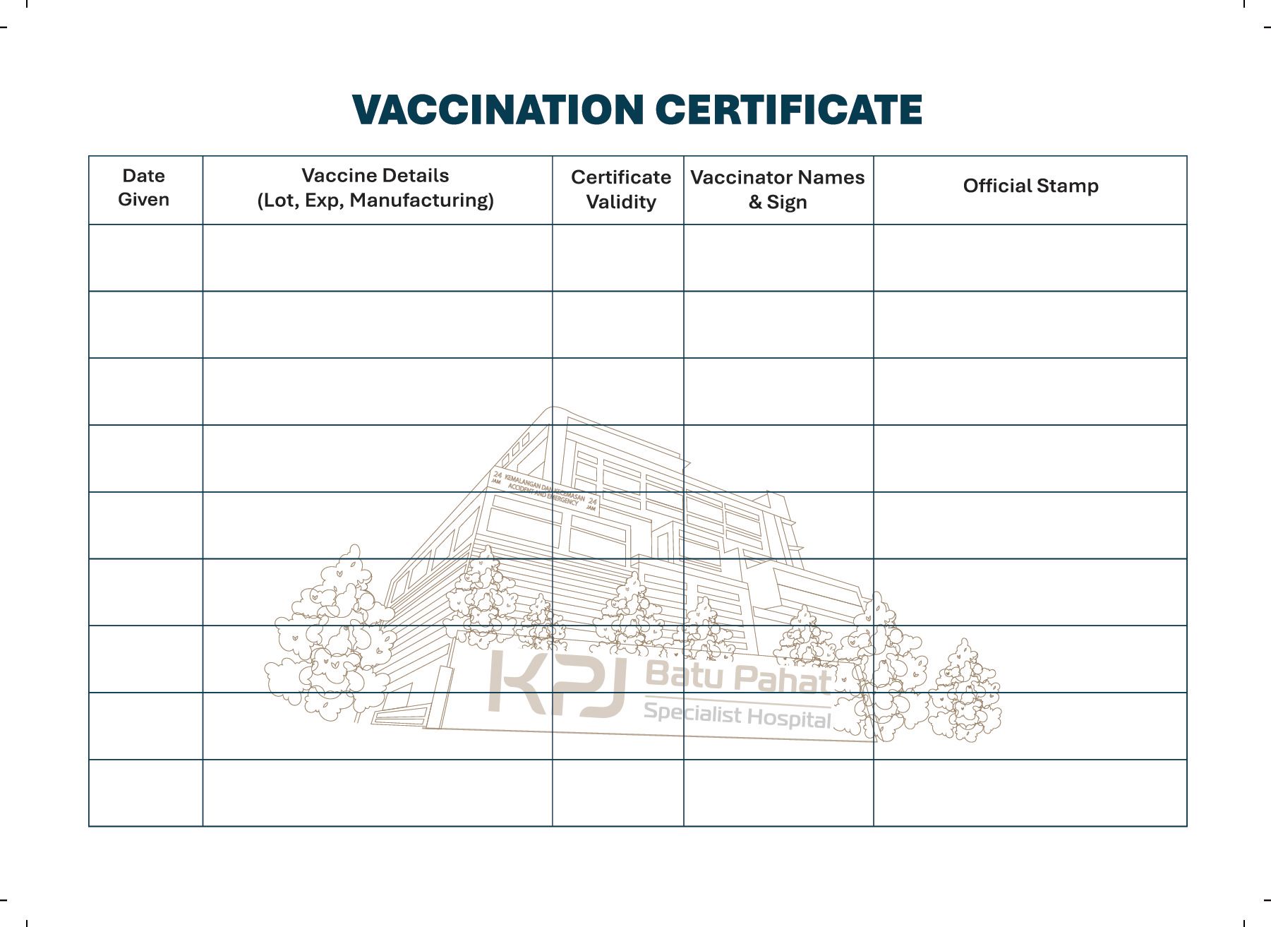 Vaccine Card