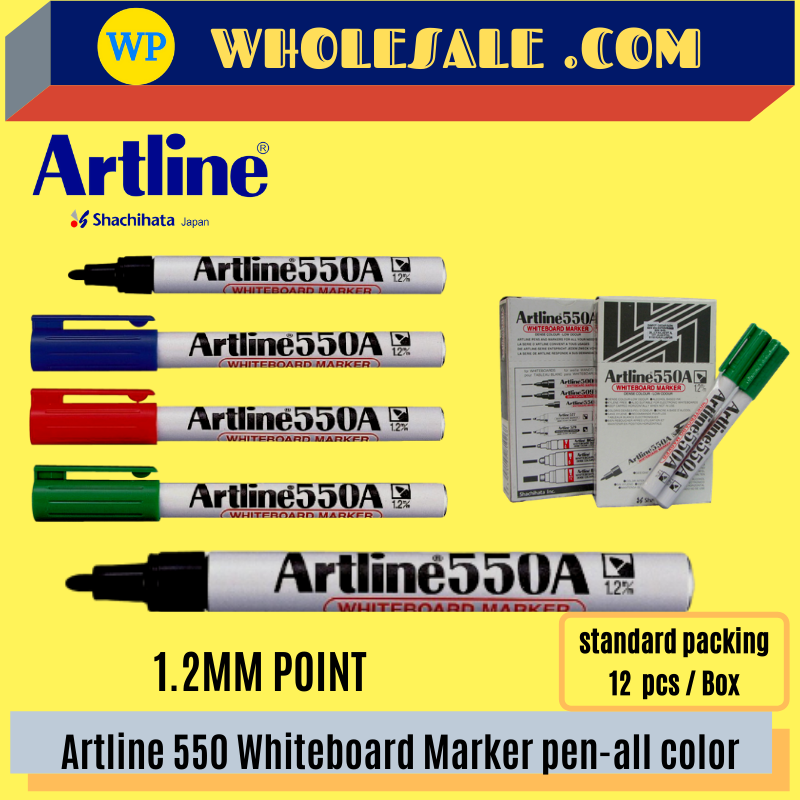 ARTLINE 550 / MARKER PEN / WHITEBOARD MARKER / 550A / 1.2MM / PEN MARKER / ALL COLOR / PEN PAPAN PUTIH