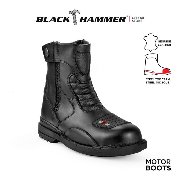Black Hammer High-cut Double Zip & Velcro - Black