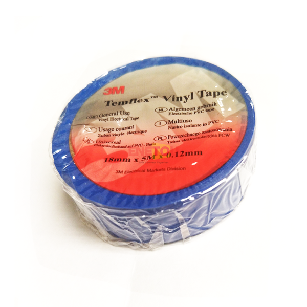 3M TEMFLEX 150 VINYL ELECTRICAL TAPE 18MM X 5M, BLUE