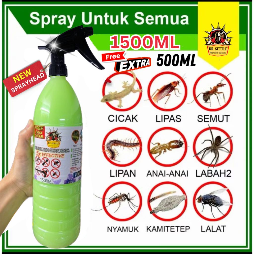 Dr Settle Spray Serangga dan Cicak 1500ml Insect and Lizard Repellent Spray Pest Control