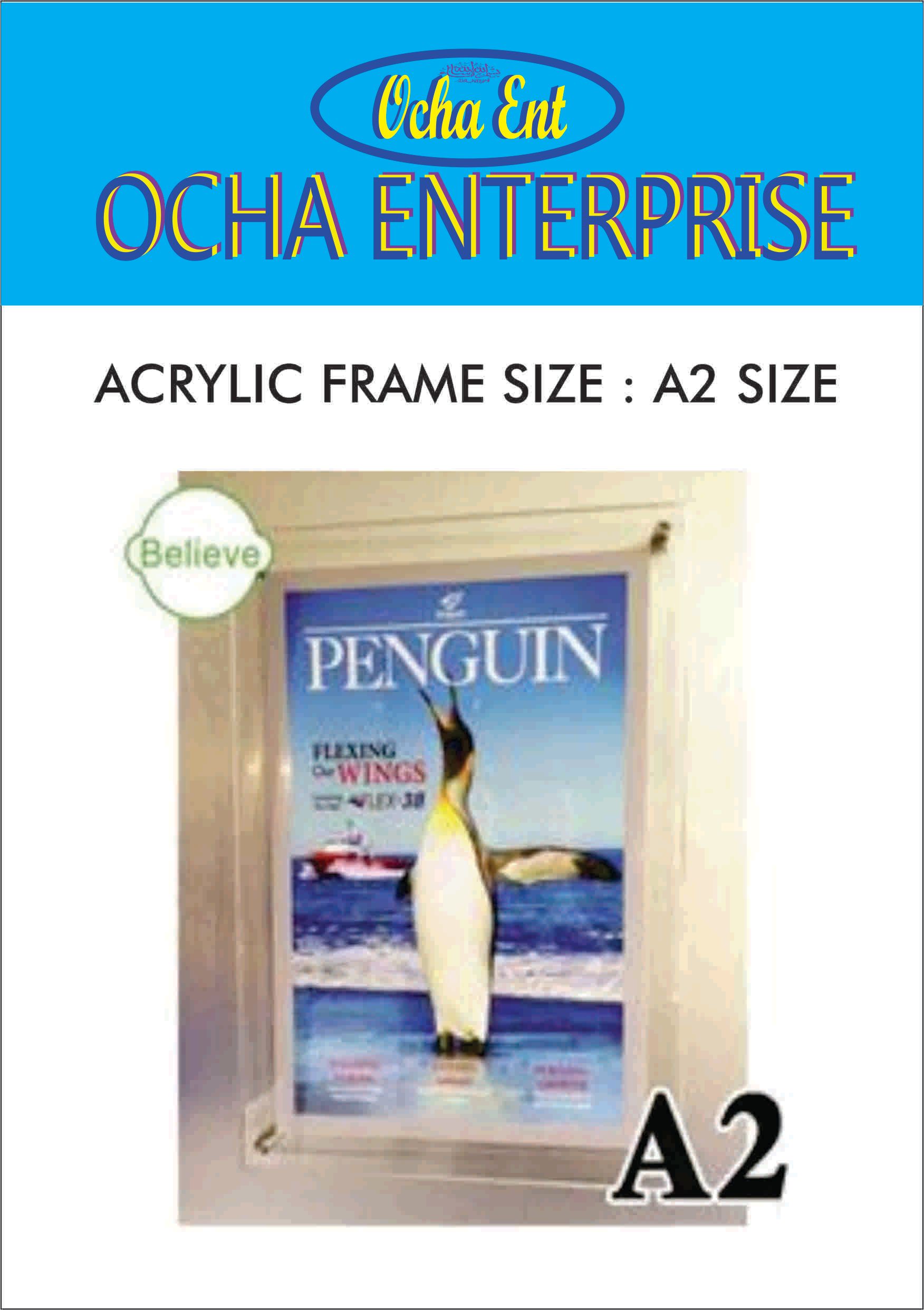 ACRYLIC FRAME SIZE : A2 SIZE