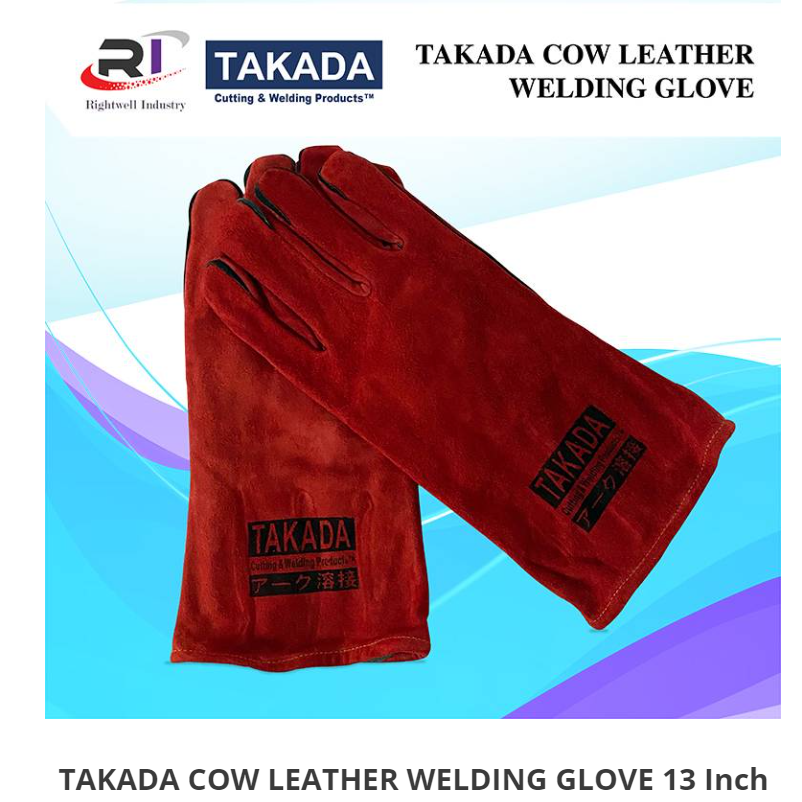 RIGHTWELL TAKADA COW LEATHER WELDING GLOVE 13 INCH
