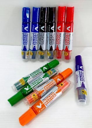 Pilot V Board Master Whiteboard Marker Pen Vboard Bullet and Chisel Black/Blue/Red