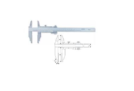 Temo 0-500mm Long Jaw External Vernier Caliper