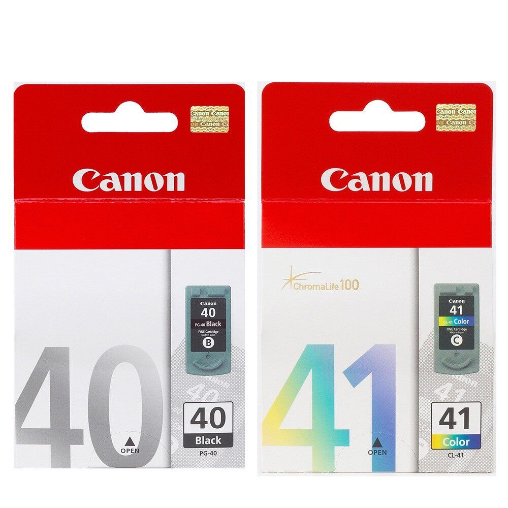 CANON PG40 BLACK INK CARTRIDGE, CANON CL-41 COLOUR INK CARTRIDGE