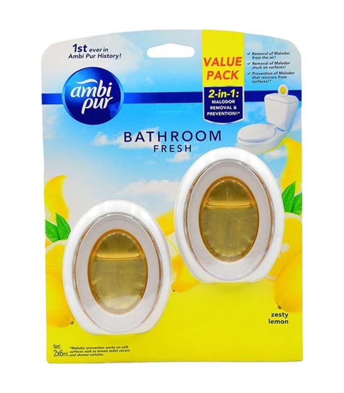 Ambi Pur Bathroom Fresh Zesty Lemon 2 x 6ml