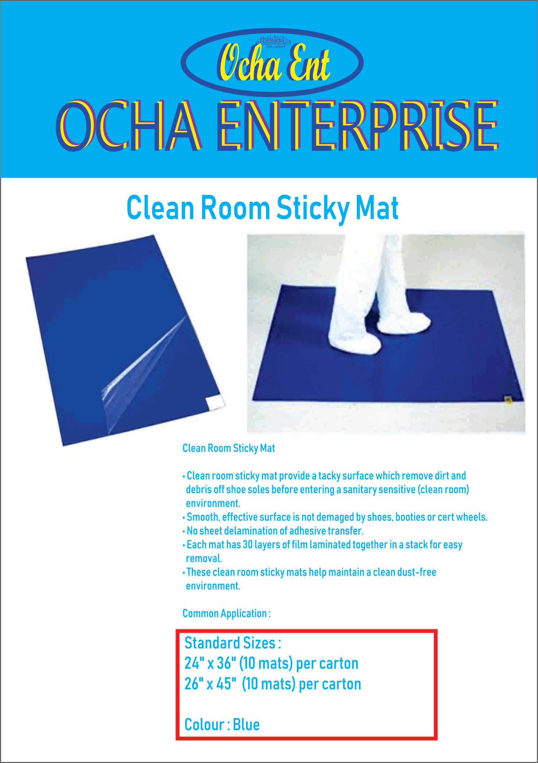 Clean Room Sticky Mat-24" x 36" / 26" x 45"
