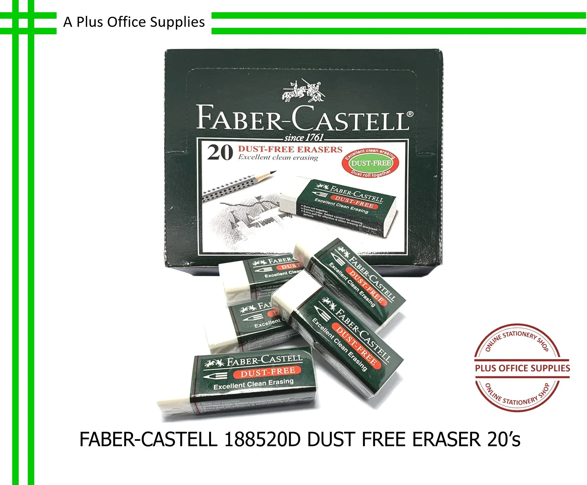 FABER-CASTELL 188520D Dust Free Eraser / Pemadam